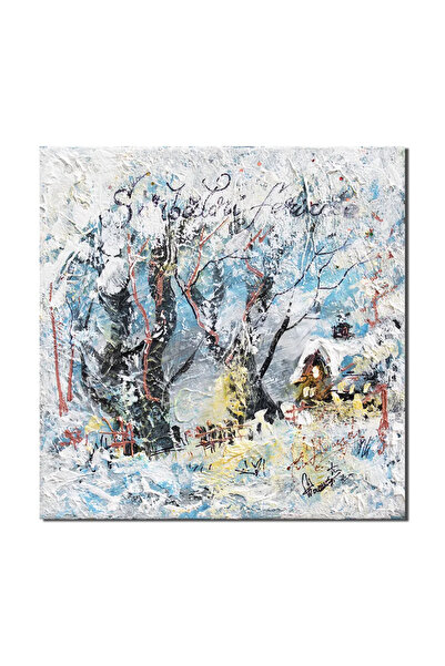 artnova Χειροποίητος πίνακας, Χειμερινό τοπίο, στυλιζαρισμένο, 25x25εκ. ακρυλ...