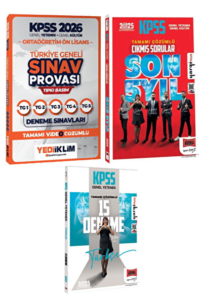 Yediiklim Yayınları 2026 KPSS Ortaöğretim Ön Lisans Türkiye Geneli Sınav Prov...