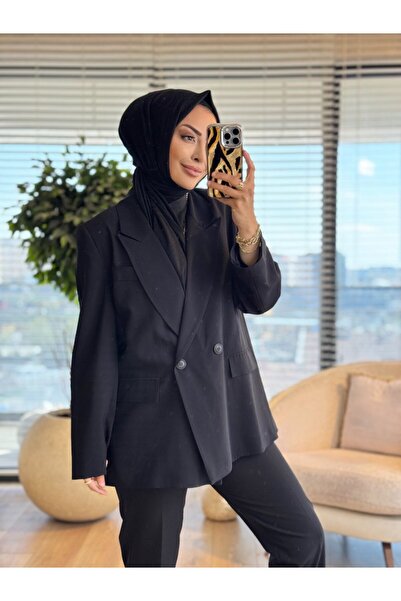 Merwishop Mrw1806 Blazer Jacket Black