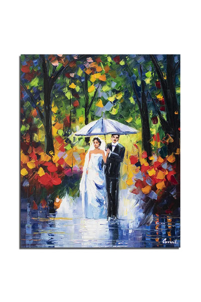 artnova Ръчно рисувана картина, Каменна къща, 60x50см, маслена на платно, с 3...