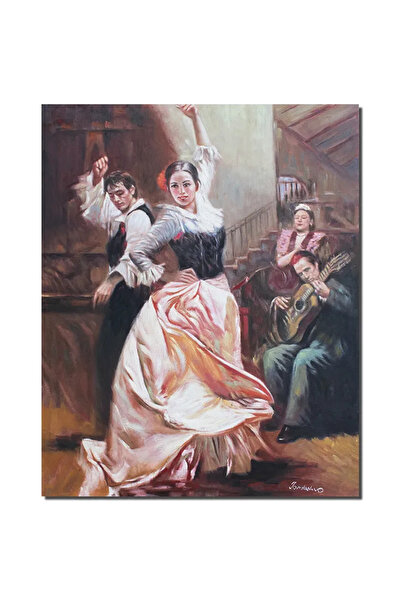 artnova Ръчно рисувана картина  "Фламенко от Андалусия ", 90x70 см, маслена н...