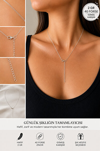 OGWANTO Silver Mix 40 cm 40 Micron Forse Chain Necklace – 2 Gr