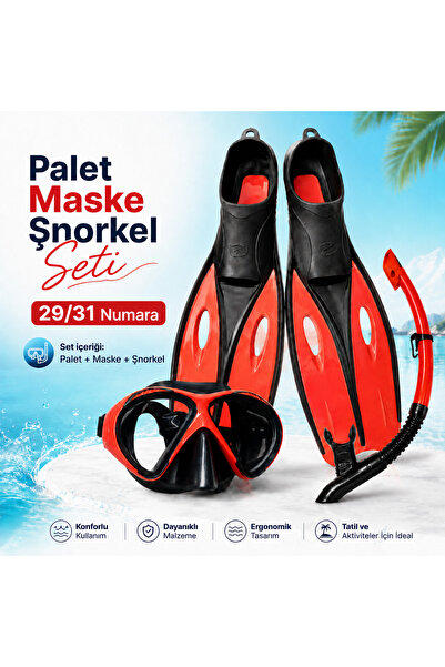 Sea Walker Çantalı Yüzücü Paleti 29-31 / STAR DIVING Maske + Şnorkel Set