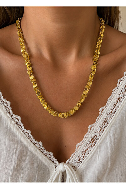 Lisse.co Round Sequin Anti-Tarnish Necklace