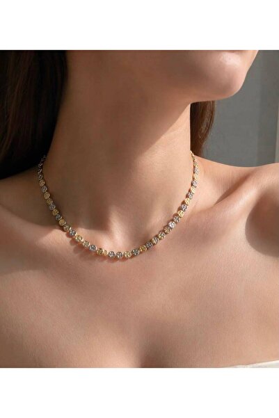 Gold & Silver Boncuk Kolye
