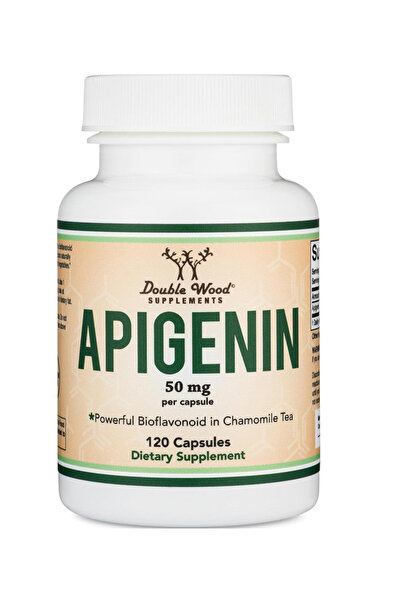 DOUBLE WOOD Herbal, Apigenin - 50mg per Capsule, 120 Count (Powerful Bioflavo...