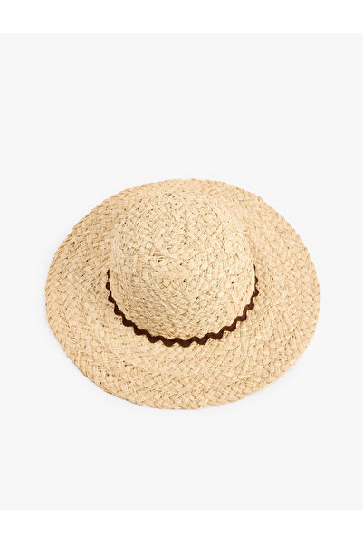 Koton Women's Straw Hat with Wide Brim