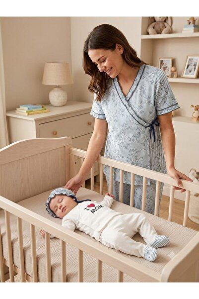 EXTRAÇARŞI Printed Mother Baby Pregnancy Set 3 Months Girl