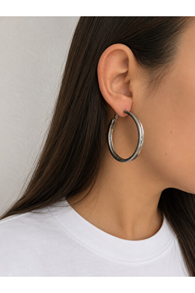 Lisse.co Steel Hoop Medium-Large Size Lightweight Earrings