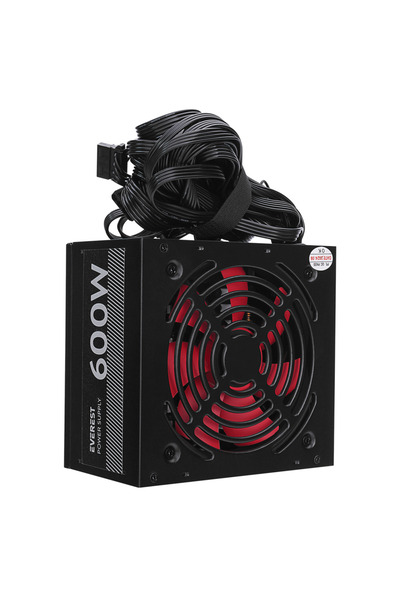 Universal مزود طاقة للألعاب EVEREST EPS-600A، قوة ذروة 600 واط، مروحة 12 سم، ...