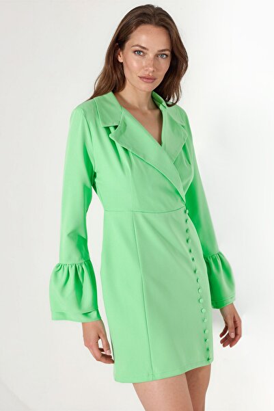 Hiccup Msn V-Neck Buttoned Tight Mini Dress