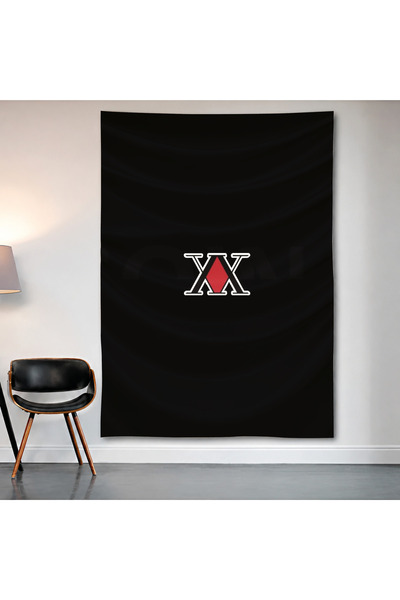Geek Cultcha Hunter X Hunter Logo Minimal Wall Cloth Wall Tapestry First Qual...
