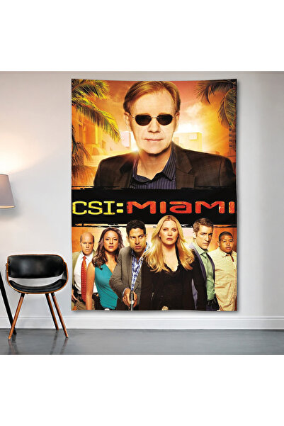 Geek Cultcha Csi: Miami Wall Covering Wall Tapestry First Quality Satin Fabri...