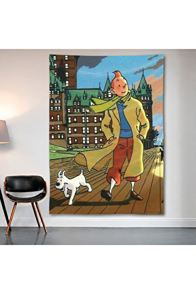 Geek Cultcha Tintin Vintage Adventure Wall Covering Wall Tapestry First Quali...