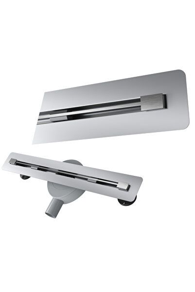 Granitan Rigola dus Luno 50 cm, panou dublu reversibil (placa/inox), set comp...