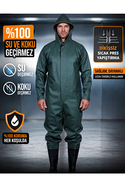 go out Çizmeli Boy Tulum Çizme, %100 Su Geçirmez Dikişsiz ve Sıcak Pres Yapış...