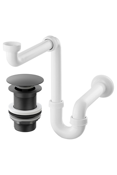Granitan Sifon Lavoar Universal Economie Spatiu, Kit Complet, Ventil Click-Cl...