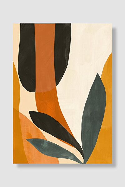 Luna Marissa Poster abstract Frunze Muștar Portocaliu Verde Bej Botanic Moder...