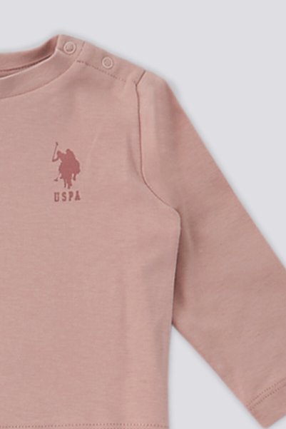 U.S. Polo Assn. U.S. Polo Assn Pembe Fermuarlı Bebek 3Lü Takım