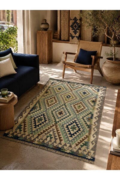 DOGANLAR ANTIQ MİRAS El Dokuma 55 Multy Kök Boya Yün Kilim-122x179