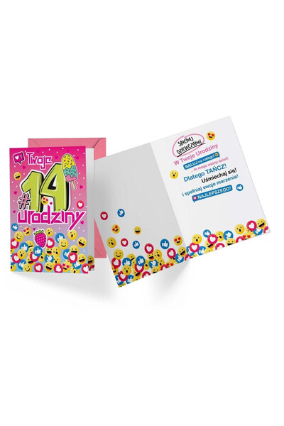 KUKARTKA Felicitare/card Passion Premium PR-337, pentru 14 ani, pentru fata, ...
