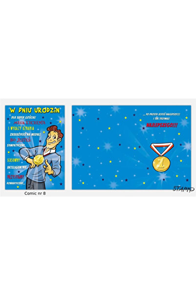 STAMP Felicitare de ziua de nastere B6, format 130x184 mm, cu plic, in folie,...