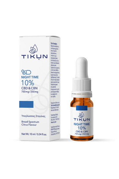 Tikun | Night Time 10% | Έλαιο Κάνναβης σε Υπογλώσσιες Σταγόνες με 10% CBD με...