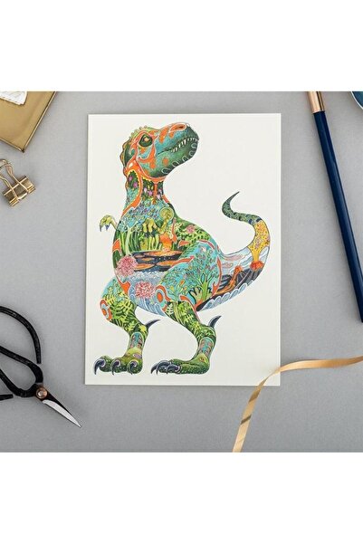 OEM Felicitare DM Collection A100 B6, cu plic, design Tyranozaur, hartie 330 ...