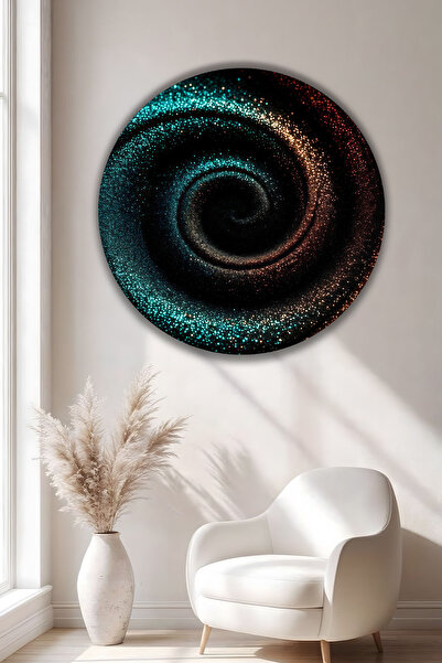 Parıltı Yayınları Tablou modern abstract, rotund, de lux, din sticlă, cu efec...