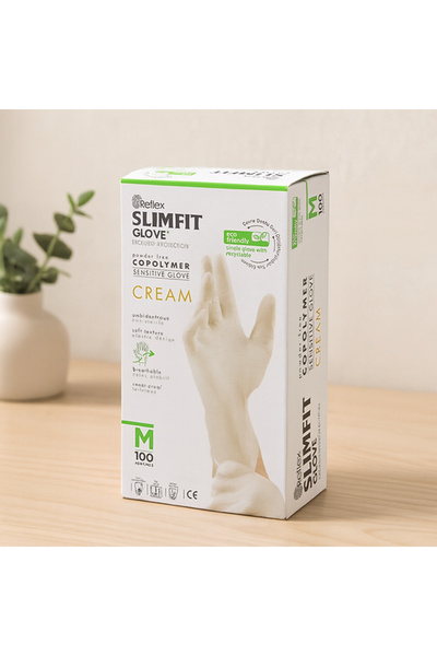 magicool Slimfit Powder-Free Examination Gloves m Cream 100-Pack