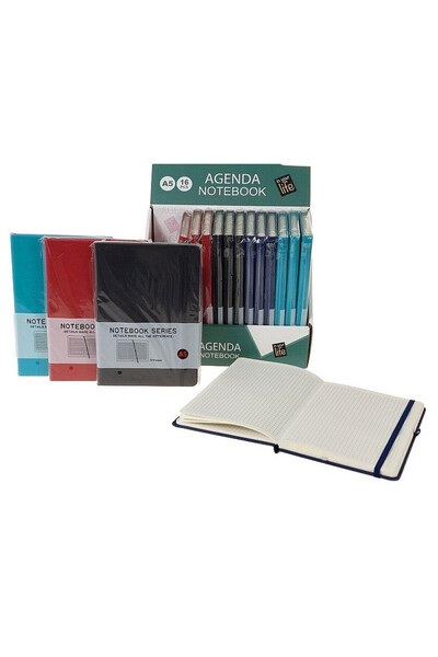 adar Notes/Agenda Notebook Series A5, cu pagini in carou, cu elastic, Multico...