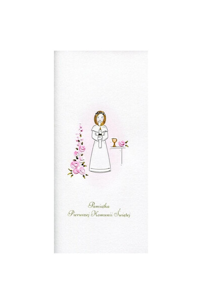 MAK Felicitare comunie flori multicolor 10x21cm hartie 200g/m2