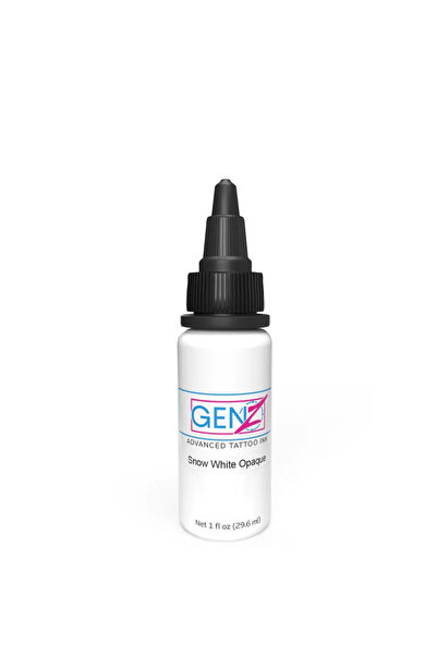 Intenze GenZ Cerneală pentru tatuaje, Albă ca Zăpada Opacă, Intenze Gen-Z, 30...