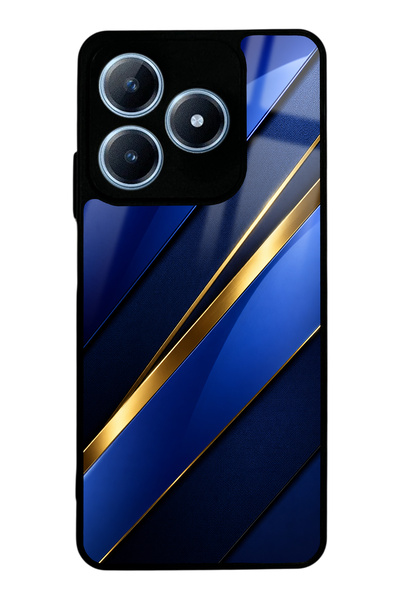 Spoyi Realme C63 Sapphire Gold Edge Design Glossy Phone Case