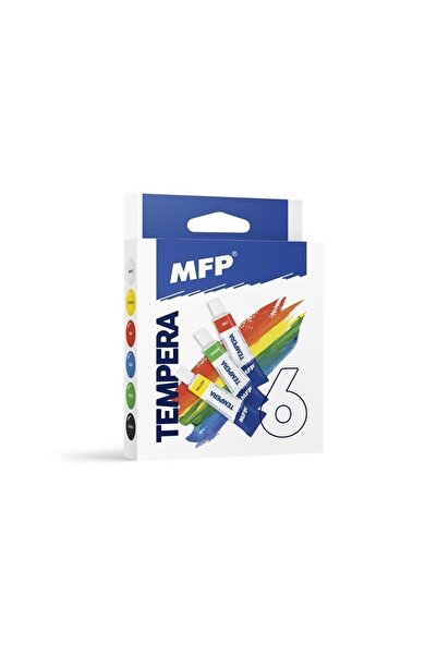 MFP Set de temperă, MFP, 6 culori, Non-toxic, 12ml, Multicolor