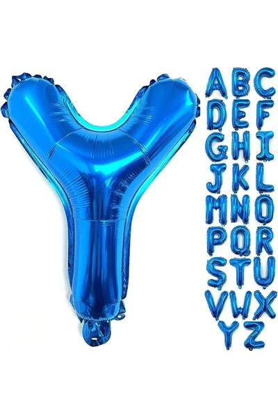 Baloane Vesele Balon Folie Litera Y Albastru 40 cm LTR8-Y
