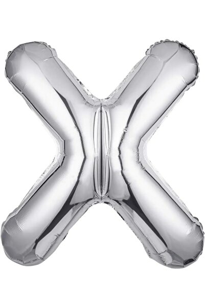 Baloane Vesele Balon Folie Litera X Silver 40 cm LTR5-X