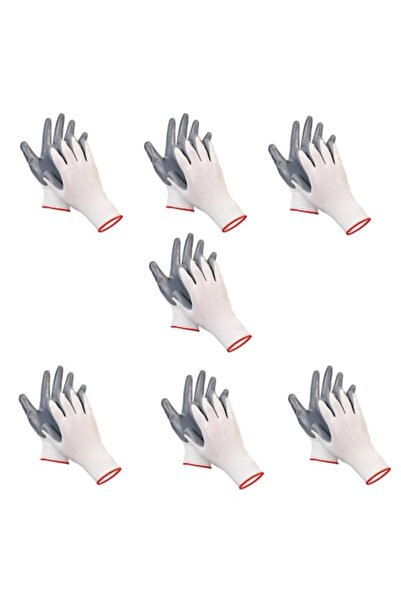 Next ®   Σετ 7 γαντιών, μέγεθος αρ. 10, unisex, προστασία, βαμβάκι και καουτσ...