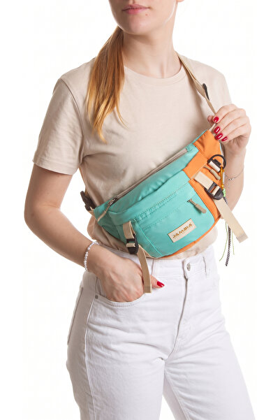 the loop design Unisex Çok Renkli Çok Bölmeli Bel ve Çapraz Omuz Çantası Ayar...