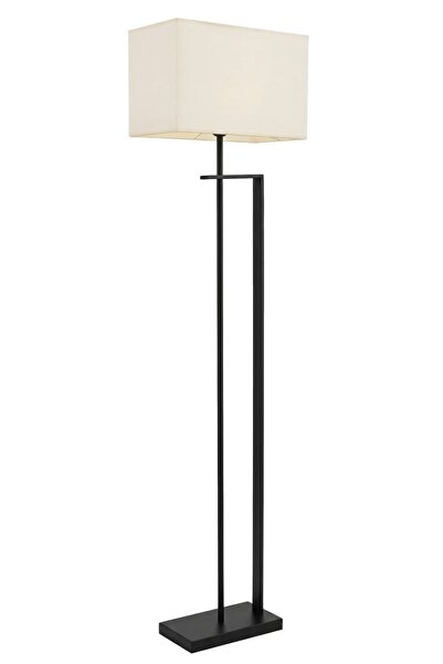 Avonni LM-9109-1BSY Siyah Boya Lambader E27 Metal Kumaş H: 170 cm, WxD: 42x22 cm