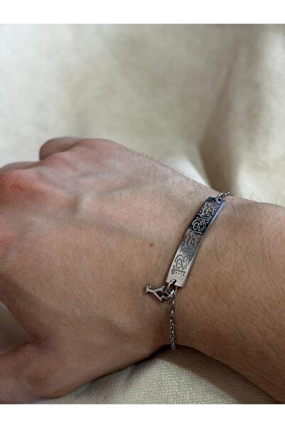 bijoux uniques Ayet-El Kürsi Letter Y 316L Steel Tarnish Resistant Bracelet