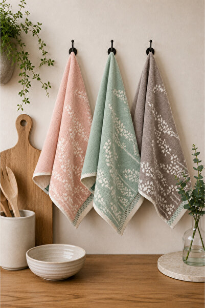 Daylife Premium 100% Cotton Jacquard 3-Piece Kitchen Towel 40X60 cm |   450 G...