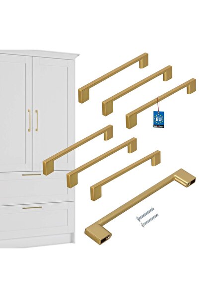 KOTARBAU Mâner pentru mobilier de bucătărie Clasic Modern Alungit Auriu Mat D...