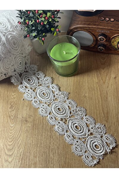 jasmina store شريط دانتيل ذو حافة مزدوجة بنمط حلقة حلزونية (1 متر)