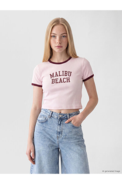 LC Waikiki تي شيرت نسائي مطبوع من Zero Roba Yaka Malibu من UZG STORE لمحبي ال...