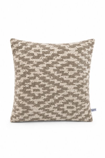 Typoniq Attitude Included Mosaic & Beige Bukle Premium Throw Pillow Cover Set – 2-Piece (43 × 43 cm)