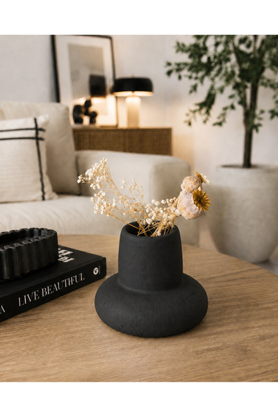 KRNHOME KRN HOME Dekoratif Beton Vazo - El Yapımı Modern Ev Dekorasyonu