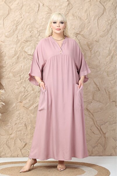 mervemoda Women's Plus Size Woven Dress