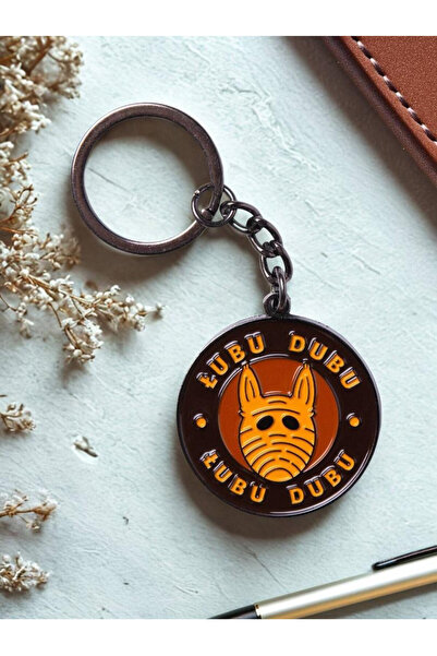 OEM Nadwyraz.com, Breloc din metal emailat cu design lubu Dubu, Multicolor, 4 cm