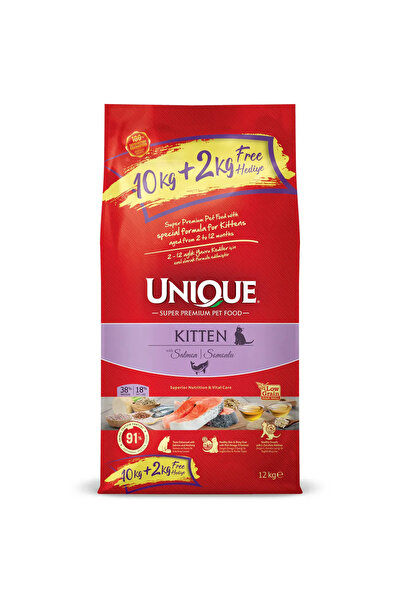 Unique Yavru Kedi Maması Somonlu 12 kg (10+2 kg)